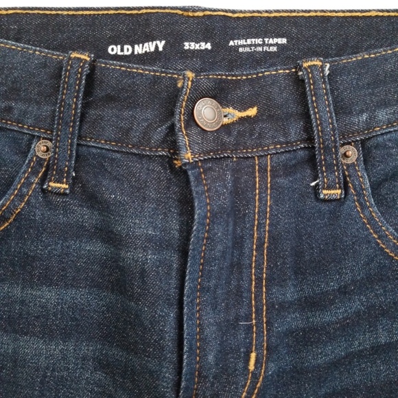 Old Navy Men’s Built in Flex Athletic Tapered Leg Jeans Size 33 NWOT - Picture 4 of 12